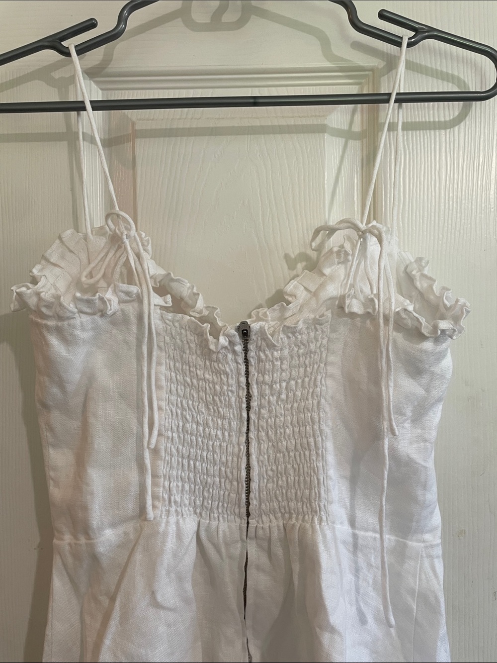 Reformation- Andie Linen White Slip Dress - Picture 5 of 10